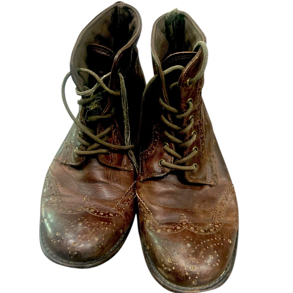 Mens Red Tape Vintage Brown Tie Oxford Boot Size 10